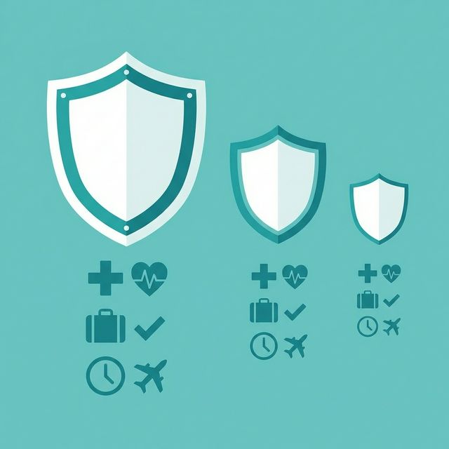 旅行保険の補償レベル比較イメージ